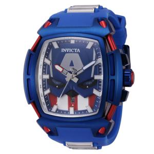 Relgio masculino Marvel Capito Amrica - 53 mm. Ao. Azul 43161