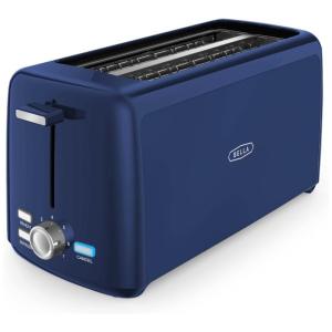 Torradeira Elétrica 4 Fatias com 7 Níveis de Tostagem, 110V 1400W, BELLA, Azul