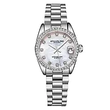 Relógio Stuhrling Lineage 3936 31mm Mostrador Prateado Pulseira Aço Inoxidável Prateado Masculino