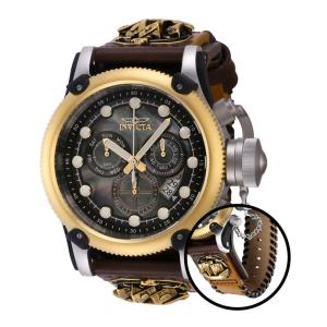 Relógio Masculino Invicta Pro Diver com Mostrador Madrepérola, Marrom e Bege 40461