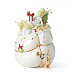 Pote de Biscoitos Lenox 894169 Merry Grinchmas, Edição Especial.