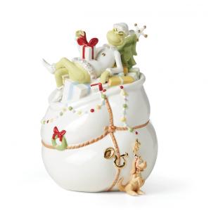 Pote de Biscoitos Lenox 894169 Merry Grinchmas, Edição Especial.