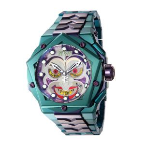 Relógio Masculino Reserve DC Comics Joker, Invicta 44461, Prata, Verde e Roxo
