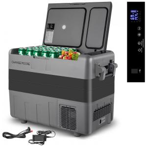 Cooler Elétrico Automotivo Portátil 50 Litros com Painel de LED, CHANGE MOORE, Cinza