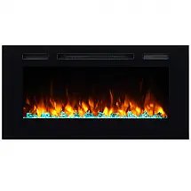 Lareira Elétrica de Embutir A50x101L, com Controle Remoto, 1500W, 110v, PURAFLAME EF172B, Preto