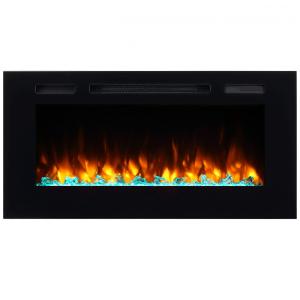 Lareira Elétrica de Embutir A50x101L, com Controle Remoto, 1500W, 110v, PURAFLAME EF172B, Preto