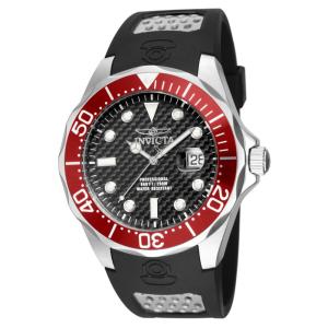 Relógio Masculino Pro Diver, Invicta 12561, Preto, Prata e Vermelho