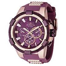 Relgio masculino aviador 51,5 mm. Rosa ouro. Roxo Claro 40661