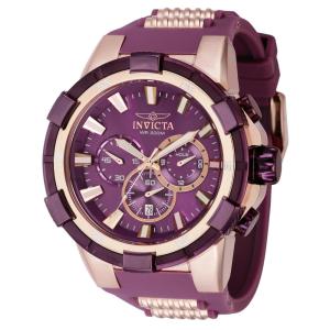 Relgio masculino aviador 51,5 mm. Rosa ouro. Roxo Claro 40661