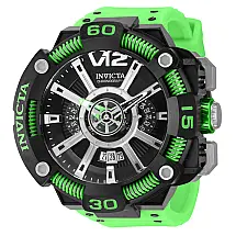 Relógio Masculino Analógico de Quartzo 58mm, Invicta S1 Rally 37661, Preto e Verde