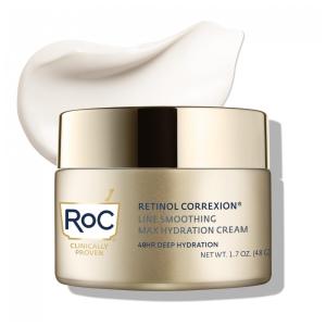 Creme Facial Anti Idade sem Óleo com Ácido Hialurônico para Mulheres, 50mL, ROC I00108955, Dourado