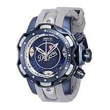 Relgio masculino reserva MLB Los Angeles Dodgers Swiss Ronda Z60 calibre - 44,4 mm. Ao. Cinza 41861