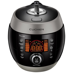 Panela de Arroz Elétrica 1,8L com Pressão de Aquecimento, Limpeza Automática a Vapor e Guia de Voz, 110V, Cuchen, Preta