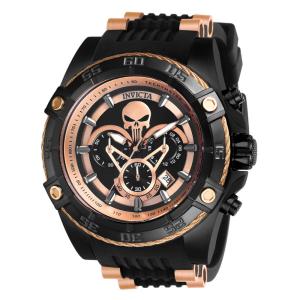 Relógio Masculino Marvel Punisher, Invicta 26861, Preto e Ouro Rosa