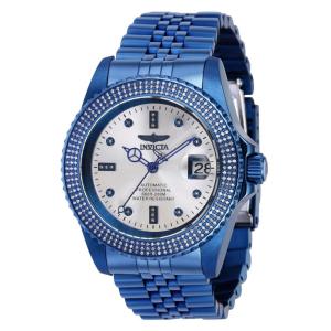Relógio Masculino Automático Pro Diver 1.21 quilates com Diamante, Invicta 38861, Azul e Branco