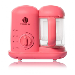 Processador de Alimentos para Bebês Tudo em Um Aquece e Prepara, 110V 300W, Ventray Rosa