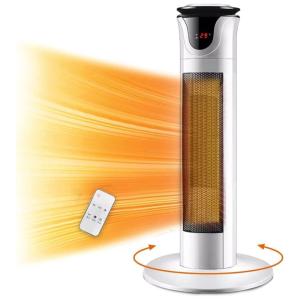 Ventilador de Torre 9 Velocidades, com Controle Remoto, 110v, LEMHOME, Branco