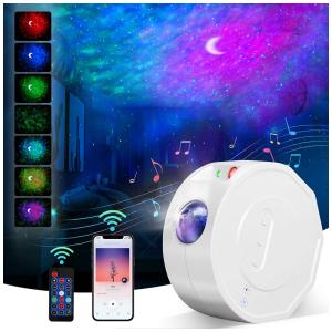 POSIVON Projetor Luz LED Galáxia com Alto Falante, Controle Remoto e Voz