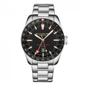 Relógio Masculino Stuhrling GMT 4017.1 Quartzo 42mm, Prata