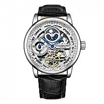 Relógio Masculino Stuhrling Esqueleto 3917 Automático 43mm, Prata