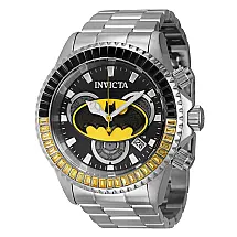 Relógio Masculino DC Comics Batman com Pulseira em Aço Inoxidável, Invicta 41271, Prata