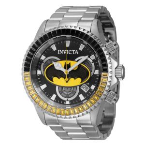 Relógio Masculino DC Comics Batman com Pulseira em Aço Inoxidável, Invicta 41271, Prata