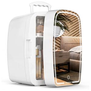 Mini Geladeira para Skincare Upstreman TF06 6 Litros com Espelho, 110V, 12V, Branca