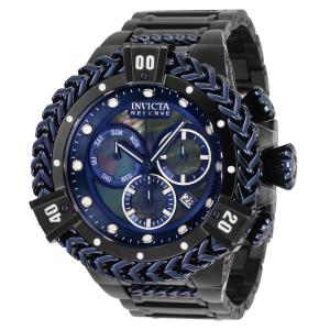 Relgio masculino reserva Herc Swiss Ronda Z60 calibre com mostrador madreprola - 53 mm. Preto. Azul Escuro 34871