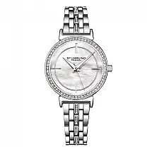 Relógio Stuhrling 3987 Masculino 33mm Mostrador Prateado Pulseira Aço Inoxidável Prata