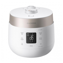 Panela Elétrica de Arroz com Pressão Cuckoo Branca 6 Xícaras 12 Xícaras Cozidas 16 Modos 880 W 120 V