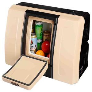 JUNKUN Mini Geladeira, Cooler Automotiva Elétrico Portátil 18L, 110V, Bege