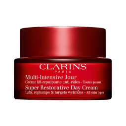 Facial Diurno Anti Idade para Mulheres com Mais de 50 Anos, Levanta e Suaviza a Pele, CLARINS, Vermelho