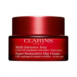 Facial Diurno Anti Idade para Mulheres com Mais de 50 Anos, Levanta e Suaviza a Pele, CLARINS, Vermelho