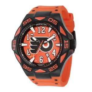 Relógio Masculino Automático Invicta NHL Philadelphia Flyers, Laranja, Preto 42281