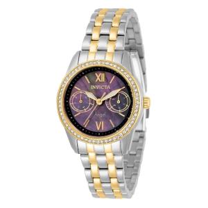 Relógio Feminino Angel com Mostrador Madrepérola, Invicta 31381, Prata e Dourado