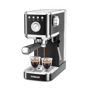 Cafeteira Espresso CHULUX Slim Automática 20 Bar, Vaporizador de Leite, 1,18L, Bomba Italiana, Aço Inox, Aquecimento Rápido, 110V - Preta