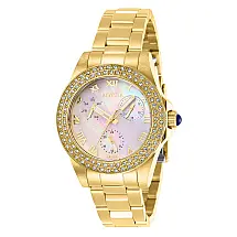 Relógio Feminino Angel com Mostrador Madrepérola, Invicta 28481, Dourado