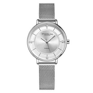 Relgio Almasi 3948 com Mostrador Prateado e Pulseira em Ao Inoxidvel - Stuhrling