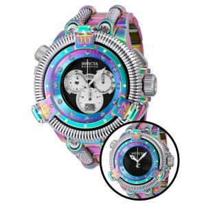 Relógio Masculino King Python Shutter, Invicta 40581, Iridescente e Prata