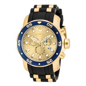 Relógio Masculino Pro Diver SCUBA, Invicta 17881, Preto, Dourado e Azul Escuro