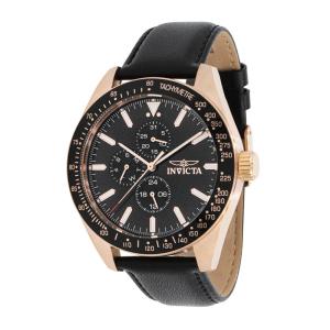 Relógio Masculino com Pulseira de Couro, Invicta Aviator, Preto 38981