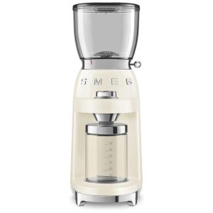 Moedor de Café e Grãos Elétrico Profissional 350g, Aço Inoxidável, 110v, SMEG CGF01, Creme