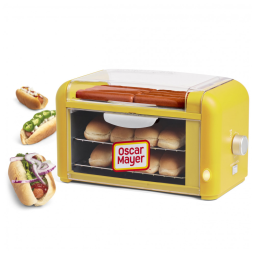 Máquina de Hot Dog até 8un Por Vez em Aço Inoxidável, 110V 1500W, Nostalgia, Amarela