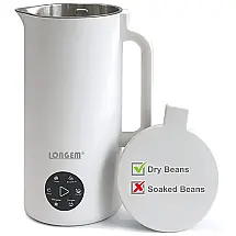 Espumador de Leite Elétrico 350 mL, Aquecimento Automático, 110v, LONGEM, Branco
