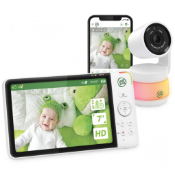 Babá Eletrônica Monitor com Câmera de 1080p 8X Zoom e Visão Noturna, LEAPFROG LF930HD, Branco
