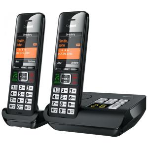 Telefone Sem Fio Gigaset Comfort 552A Duo DECT Titânio/Preto 2 Handsets com Secretária Eletrônica, Tela Colorida 2,2", Proteção de Chamadas
