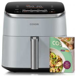 Fritadeira Air Fryer Cosori TurboBlaze 9 em 1, 6 Litros, Revestimento Cerâmico, Temperatura Ajustável 30–230°C, Cinza Claro