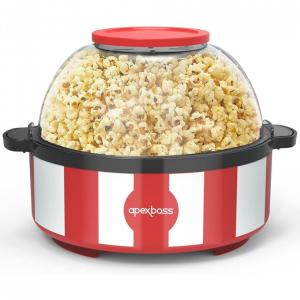 Pipoqueira Elétrica Apexboss 2 em 1 Produz até 16 Xícaras por vez, 110V Vermelha