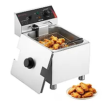 Fritadeira Elétrica Comercial VEVOR 11,5L Inox Tanque Removível Proteção Superaquecimento 110V