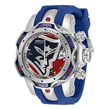 Relógio Feminino de Quartzo NFL New England Patriots, Invicta 33091, Azul, Prata e Vermelho